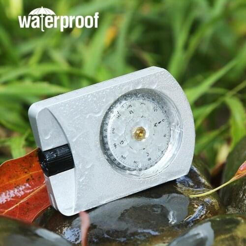Professional Waterproof Compass Aluminum Alloy Material Hand-held Survival Compass Positioning