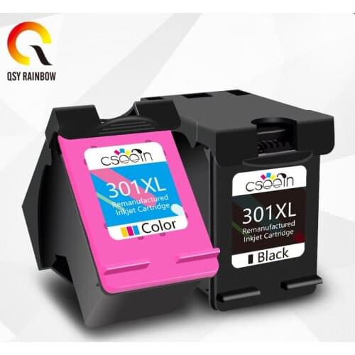 QSYRAINBOW 2 x Ink Cartridges Remanufactured For HP 301 XL HP301 HP301XL 301XL Deskjet 2050se 2054A 1050se 3050se 3050A 3052A