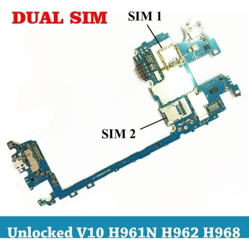 Ymitn Unlocked Dual Sim Mobile Electronic panel mainboard Motherboard Circuits Flex Cable For LG V10 H961 H962 H968
