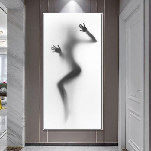 Modern Body Art Canvas Painting Sexy Nude Woman In the Bathroom Abstract Wall Pictures Living Room Corridor Decorative Paintings