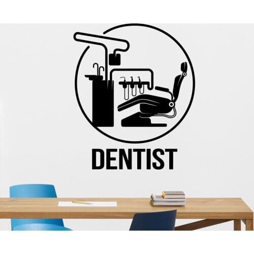 Dentist Wall Decal Dental Clinic Art Decoration Creatives Vinyl Window Wall Sticker Department Of Stomatology Wall Decor Y782