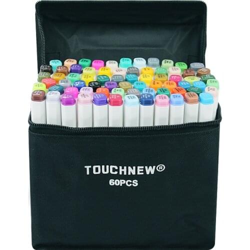 TOUCHNEW Brush Pen Markers Sets for drawing painting set sketch marker pen set 30/36/40/48/60/80 Colors For School Art Supplies