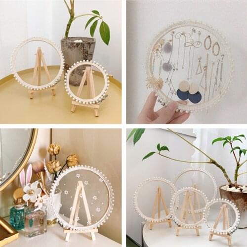 Creative lace jewelry storage rack earring Insert display stand lady jewelry storage bathroom vanity tops Organizer girl gift