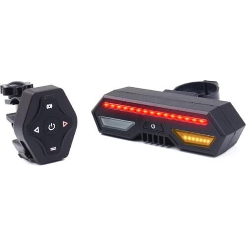 Bike TailLight with Turn Signals Remote Control USB Rechargeable Ultra Bright Safety Warning Bike Brake Rear Lights Easy Install