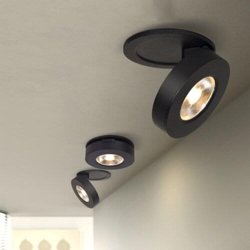 Rotatable Recessed COB LED Downlight 3W 5W 7W Modern Industrial Track Lamp Clothing Store Mall Shop Adjustable Ceiling Spotlight