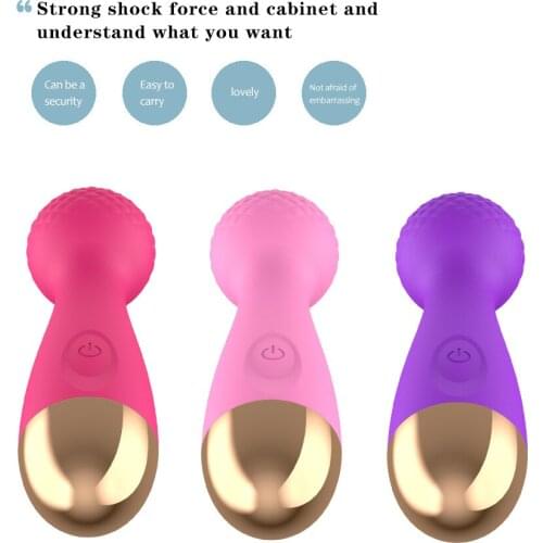 10 Modes Portable AV vibrators Rechargeable Magic Wand Massager Clit Massage female Masturbation Silent Adult Sex Toys S0111