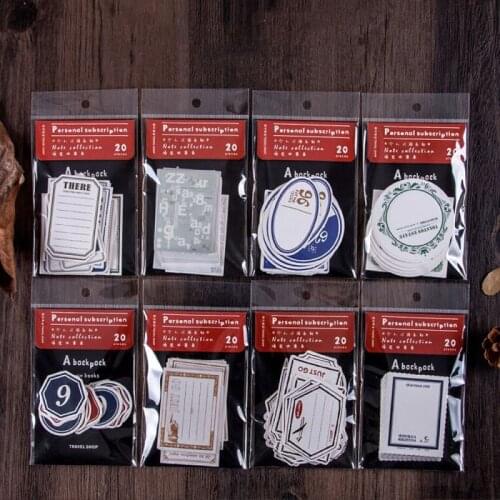 20PCS Bump Notes Memo Pad Non-Sticky Notes Stationery Decor Paper Posted Planner Stickers Notepads Office School