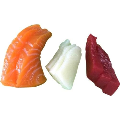 3PCS Artificial Sushi Multiuse Realistic Food Display Model Food Prop Photo Prop