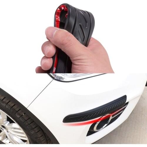 39CM 2/4pcs Car Front Rear Bumper Protector Guard Strip Scratch Sticker Rubber Universal Auto Bumper Protector Adhesive Trim