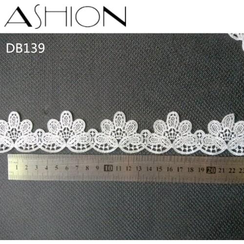 4yards 40MM white Embroidered net Lace Fabric DIY skirt hem Dance costumes Garment Accessories lace trim Sewing Craft LP-DB139