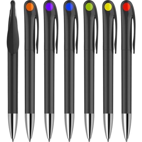 500 pcs/lot black plastic ball pen promotional gifts customized logo writing ball pen
