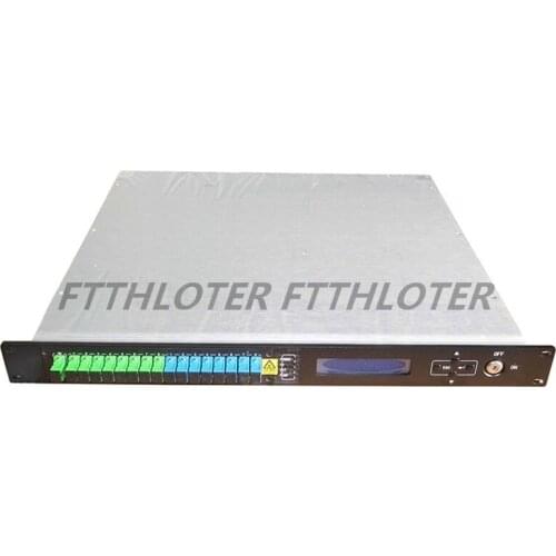 8WAY WDM EDFA APC UPC 1310nm 1490nm 1550nm 8port 20db 22dbm 2U CATV EDFA Optical Amplifier FTTH SC Fiber Port EDFA