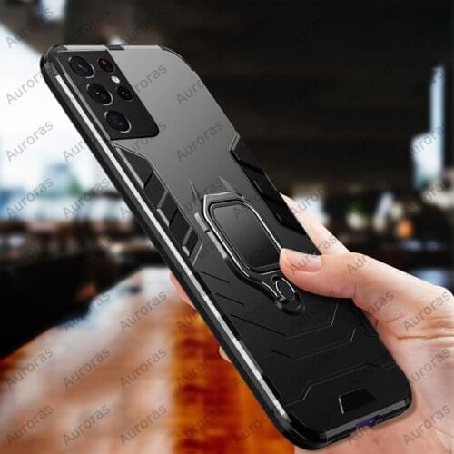 Auroras For Samsung S21 Plus Cover Shockproof Armor Case Finger Ring Magnetism Holder Cover For Samsung Galaxy S21 Ultra Case