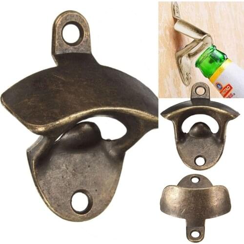 Cast Iron Kitchen Bottle Open Wall Mount Opener Rustic Beer Bronze Decorator Opener Party Supplies Bar drink Wine Opener Tools