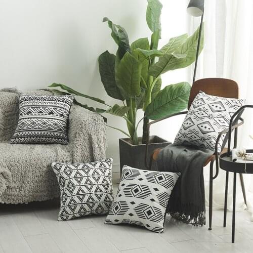 Sofa Cushion Pillowcase New Modern Minimalist Bohemian Style Pillowcase Without Core Geometry Pillowcase