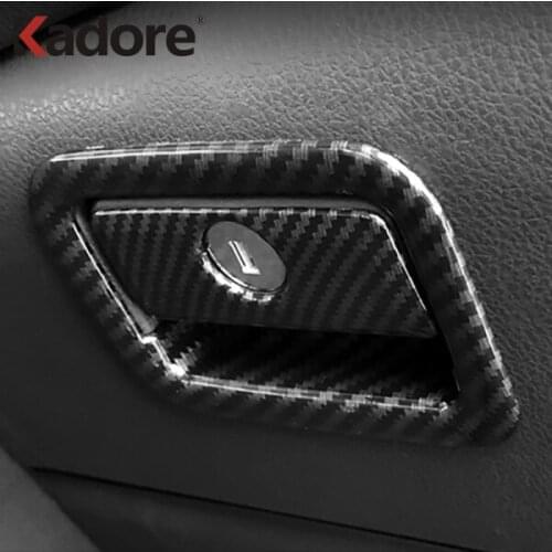 For Toyota Camry 2018 2019 2020 Carbon Fiber Car Styling Gloves Box Handle Buckle Cover Glove Box Trim Interior Accessories