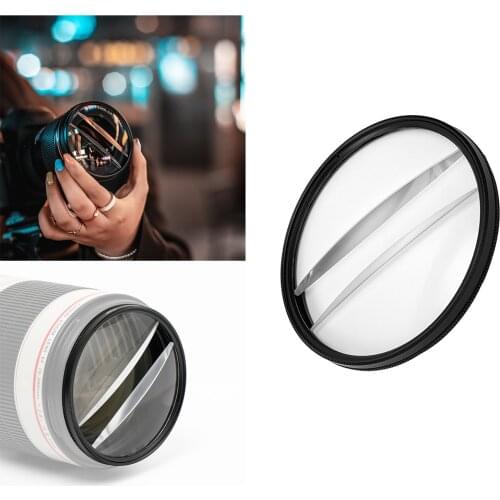 77 mm Glasses Doul Half-Moons Cameras Lens Filter Accessories Half Moon Mirror Special Effects Lens for Camera Lens