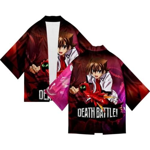 3D High School DxD Kimono T-Shirt Men Women Summer Cardigan Harajuku Style Casual Hip Hop Boys/Girls Sun protection shirt