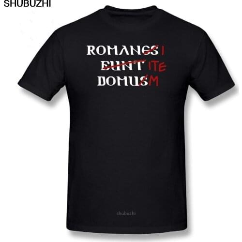 Monty Python T Shirts Letter Romani Ite Domum T-Shirt shubuzhi Men Funny T Shirt Summer Short Sleeve Cotton Tee Shirt sbz8465