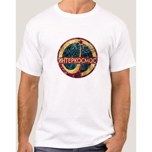 USSR Russian Space Shuttle Tee Shirt Cccp Gagarin Printed Rocket T Shirt Tops Tees Funny Cool Interkosmos T-shirt