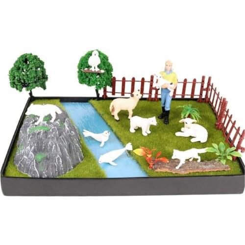 Animal Figures Toy Micro Scenery Board Home Photo Gifts Pretend Play Playkit