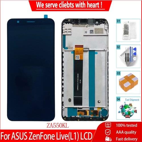 Grade AAA For Asus ZenFone Live L1 ZA550KL LCD Display Touch Screen Digitizer Assembly With Frame Replacement For Asus ZA550KL