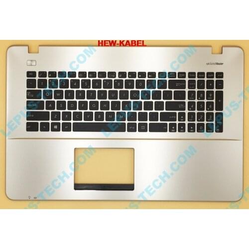 UI US English UK Keyboard For ASUS X751 X751LB X751LD X751LJ X751LK X751MJ Top Cover Upper Case Palmrest 90NB0612-R30290 Silver