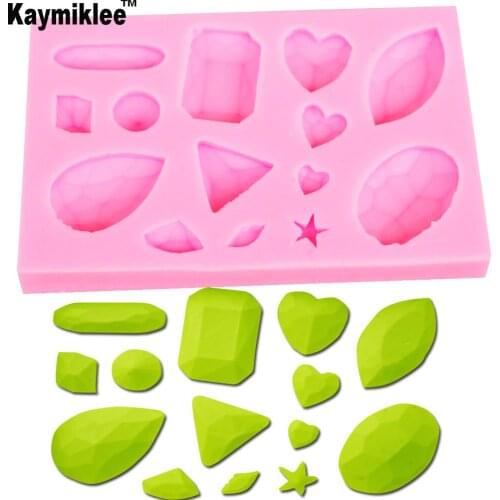 M179 Hot FDA 3D Different Kinds Shape Gem Silicone 3D Mold Cookware Dining Bar Non-Stick Cake Decorating fondant soap mold