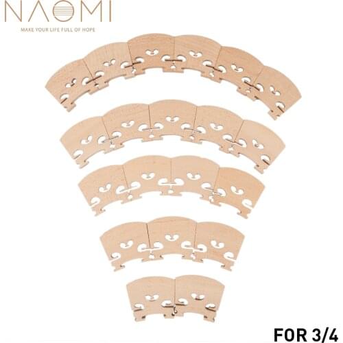 NAOMI 3/4 Violin Bridge 20 Pcs Maple Wood Violin Bridge for 3/4 Violin Bridge Violin Parts Accessories New