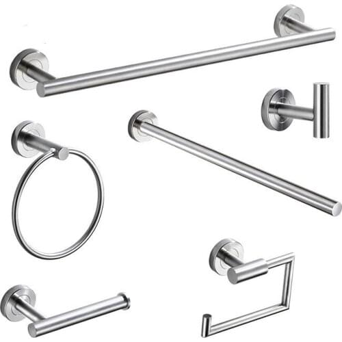 304 Stainless Steel Wall Hanging Towel Ring Bathroom Accessories Round Towel Rack Bathroom Towel Rack Hanger