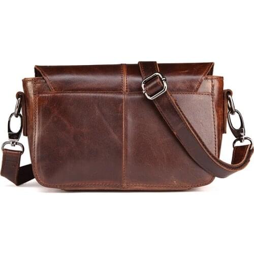 2019 New charming women Oil wax cowhide shoulder bag genuine leather creative mini cute little messenger bag