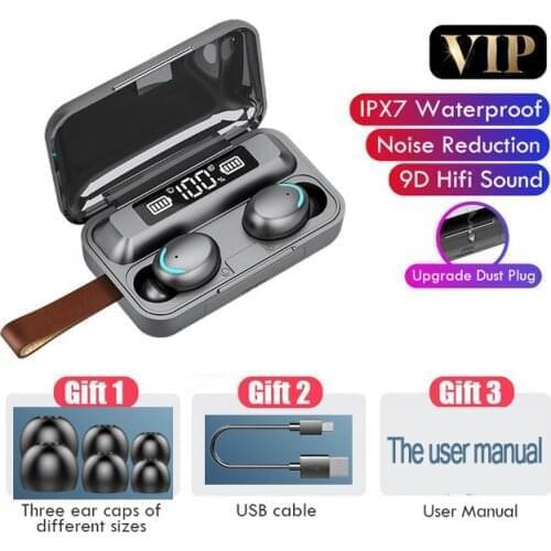 New F9 Wireless Bluetooth 5.0 Earphone TWS HIFI Mini In-ear Sports Running Headset Support iOS/Android Phones Wireless Bluetooth