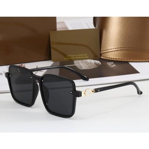 Retro Oversized Square Sunglasses Women Luxury Brand Big Frame Women Sunglasses Black Fashion Vintage Gradient Polarized Glasses