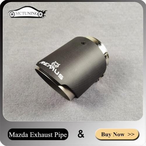 One Pcs Muffler Tip For Mazda CX-5 cx-4 cx-3 Mazda Axela Mazda ATENZA Carbon Fiber+Stainless Steel REMUS Exhaust Pipe Tailpipe