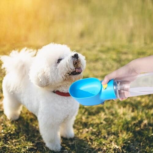 Pet Water Cup Dog Outdoor Drinking Water Feeding Cup Portable Travel Out Dual-use Water Bottle