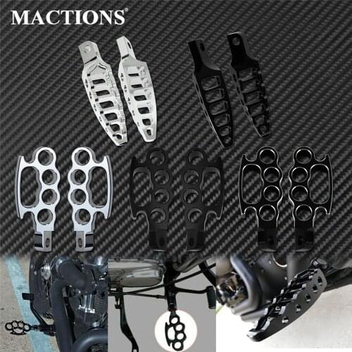 Motorcycle Flying Knuckle Control Foot Pegs Universal Footpegs 45 Degrees Male-Mount Footrests Pedal For Harley Touring Softail