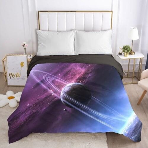 Galaxy Duvet cover Quilt/Blanket/Comfortable Case Double King Bedding 240*220 240x260 Black for Home stars