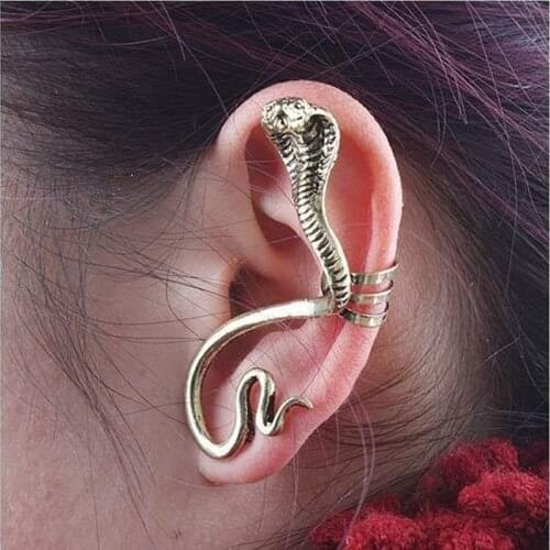 Cheap Price Alloy Plated Animal Snake Earring Jewelry Cuff Ear Clips Earrings Jewelry Punk Stylish