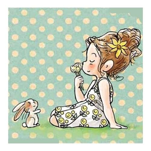 Girl Transparent Clear Pattern Stamps For DIY Scrapbooking/Card Making/Kids Christmas Fun Decoration Suppliestampons