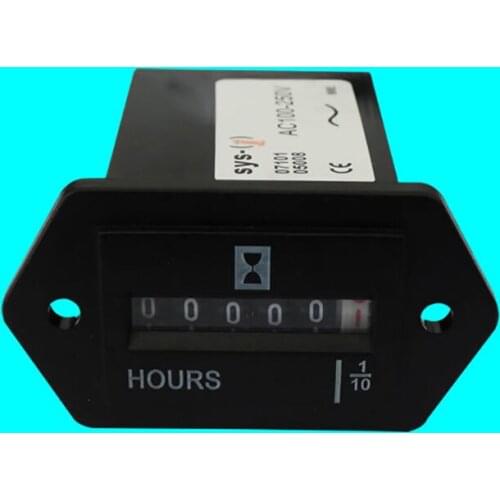 DC 10-80V / AC 100-250V Hour Meter with Digital LCD Display for Boat Tractor Generator Engine Mower Water Pump Bulldozer