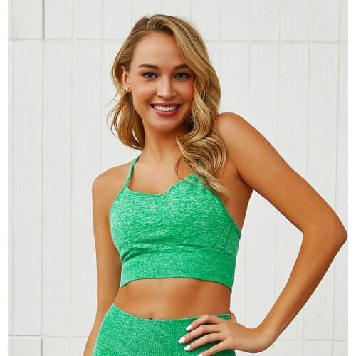 NORMOV Sexy Women Tank Tops Solid Push Up Shockproof Fitness Seamless Bra Workout Casual Tank Tops Underwear Female Clothes