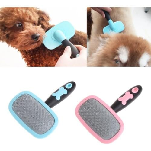 Handle Shedding Hair Brush Pin Fur Grooming Trimmer Comb Tool For Pet Dog Cat
