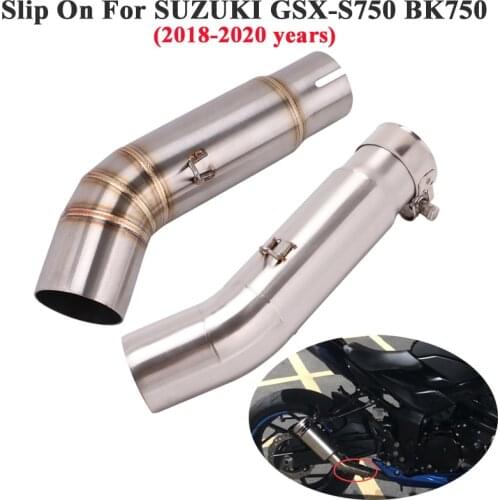 Slip On For SUZUKI GSX-S 750 BK750 GSR750 GSX S750 2018 2019 2020 Motorcycle Exhaust Escape Modified Connection Middle Link Pipe