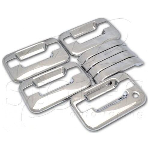 Triple Chrome Plated 4 Door Handle Cover Without Key Pad With Passenger Key Hole for 04-14 Ford F-150 & Lincoln Mark LT