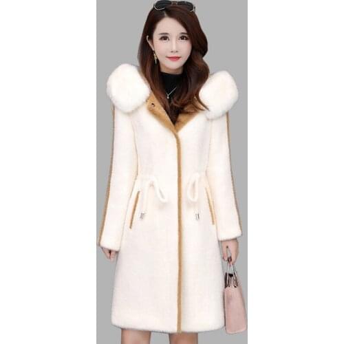 Women Autumn and Winter Woolen Coats Casual Hooded Warm Outwear fashion Striped Single Breasted Coats women