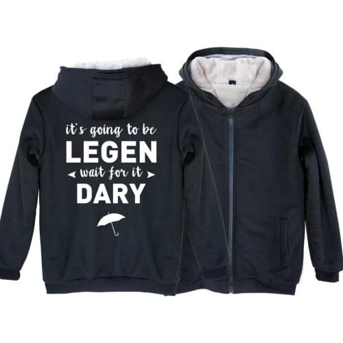 Woman Girl Parkas Full Zip Coat HIMYM Umbrella It’s Going To Be Legen Wait For It Dary Plus Velvet Autumn Winter ZIIART