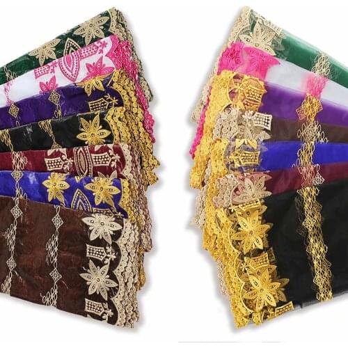 5+2 Yards Bazin Riche Lace Fabrics With Gold Beads 2020 High Quality African Nigerian Guinea Basin Brode Embroidered Lace Fabric