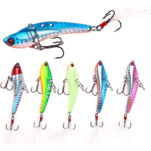 1 PCS Metal Lure Vibration Blade VIB Dragon Tooth Blood Trough Hook Vib Fishing Tackle Crank Bait Sinking Vibrations Hard Bait