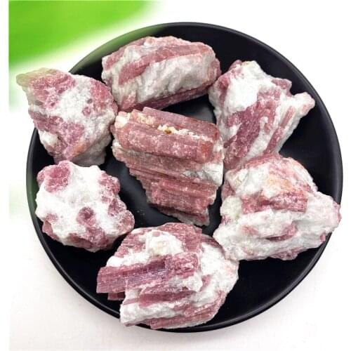 1PC Natural Pink Tourmaline Crystal Irregular Rough Stone Specimen Rock Rare Original Home Decor Natural Stones and Minerals