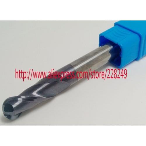 1pc R5*20*D10*100L-HRC55 2 Flutes Tungsten solid carbide Coated Ball Nose End Mills CNC milling cutters